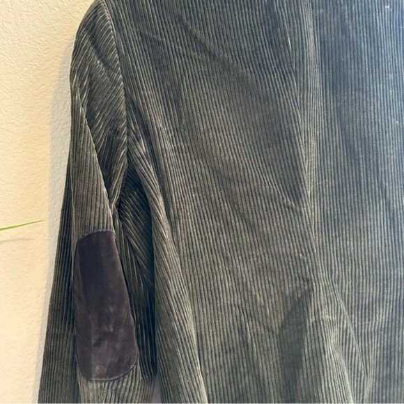 Talbots Blazer Women's Size Medium Olive Green Corduroy Button Up Jacket Cotton - Picture 7 of 11